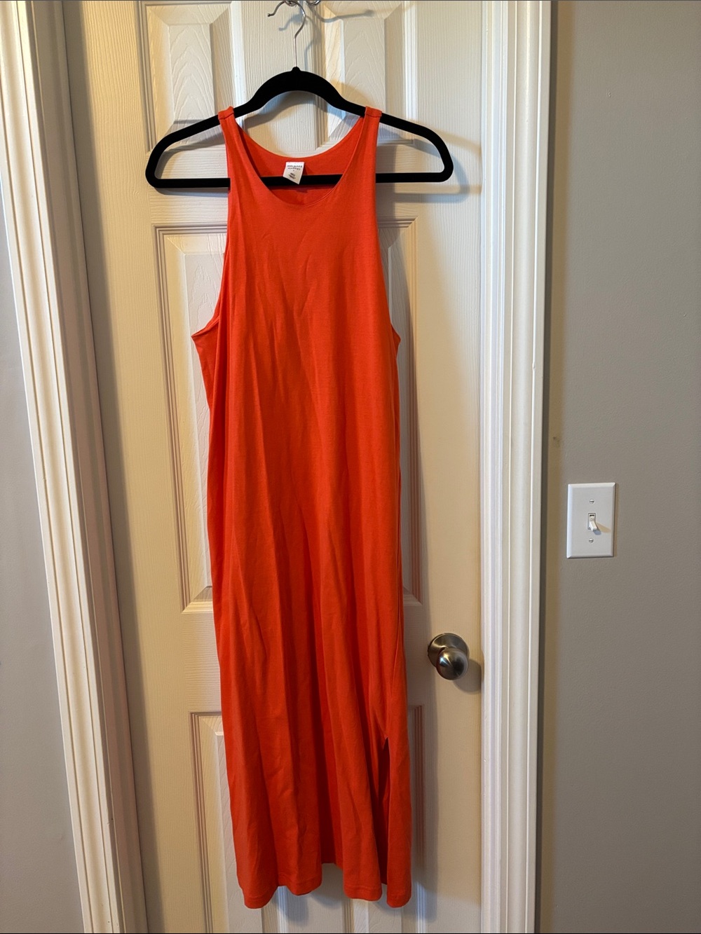 Melrose and Market Sleeveless Coral-Orange Maxi Dress